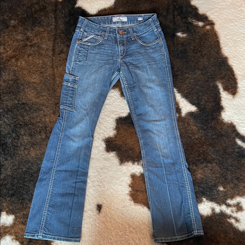 Women’s Ariat Rebar Boot Cut Jeans size 28R - Picture 2 of 5